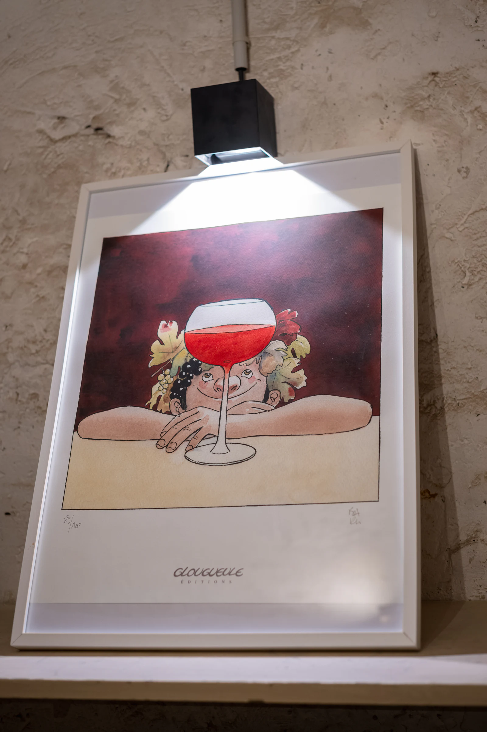 Arte na adega do Le Moulin à Vin